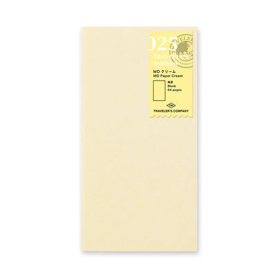 Traveler's Company Notebook Refill 025 Cream Blank Regular Size