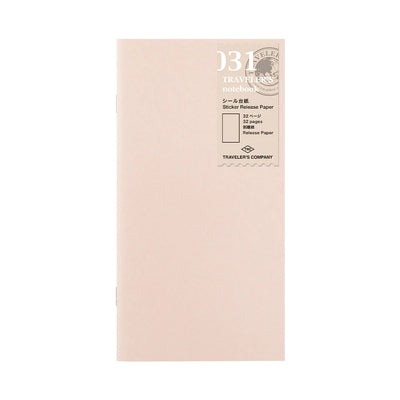 Traveler's Company Notebook Refill 031 Sticker Release Paper Regular Size