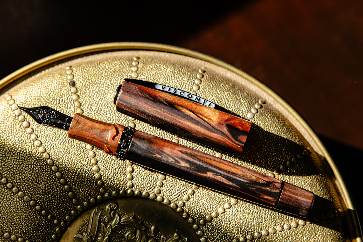 Visconti Medici Briarwood Ruthenium Fountain Pen