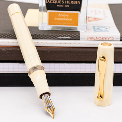 Visconti Voyager Milky White Celluloid Fountain Pen