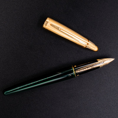 Waterman Edson Emerald Green Fountain Pen - Preowned gold