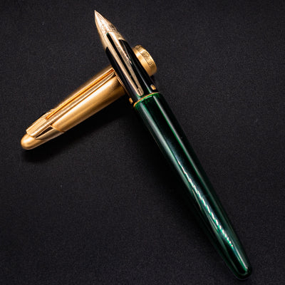 Waterman Edson Emerald Green Fountain Pen - Preowned rare