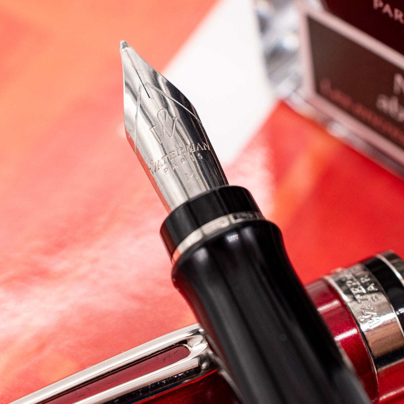 Waterman Expert Red Fountain Pen stainless steel nib