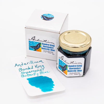 Anderillium Banded King Shoemaker Butterfly Blue Ink Bottle