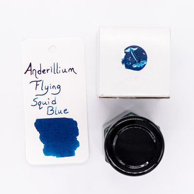 Anderillium Flying Squid Blue Ink Bottle 1.5oz glass