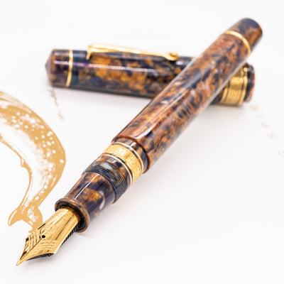 ASC Bologna Extra Blue Saffron Fountain Pen celluloid