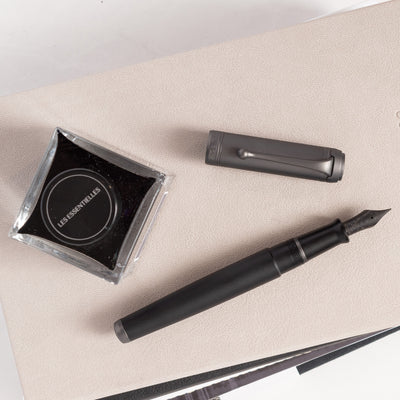 Aurora Talentum Black & Ruthenium Fountain Pen resin