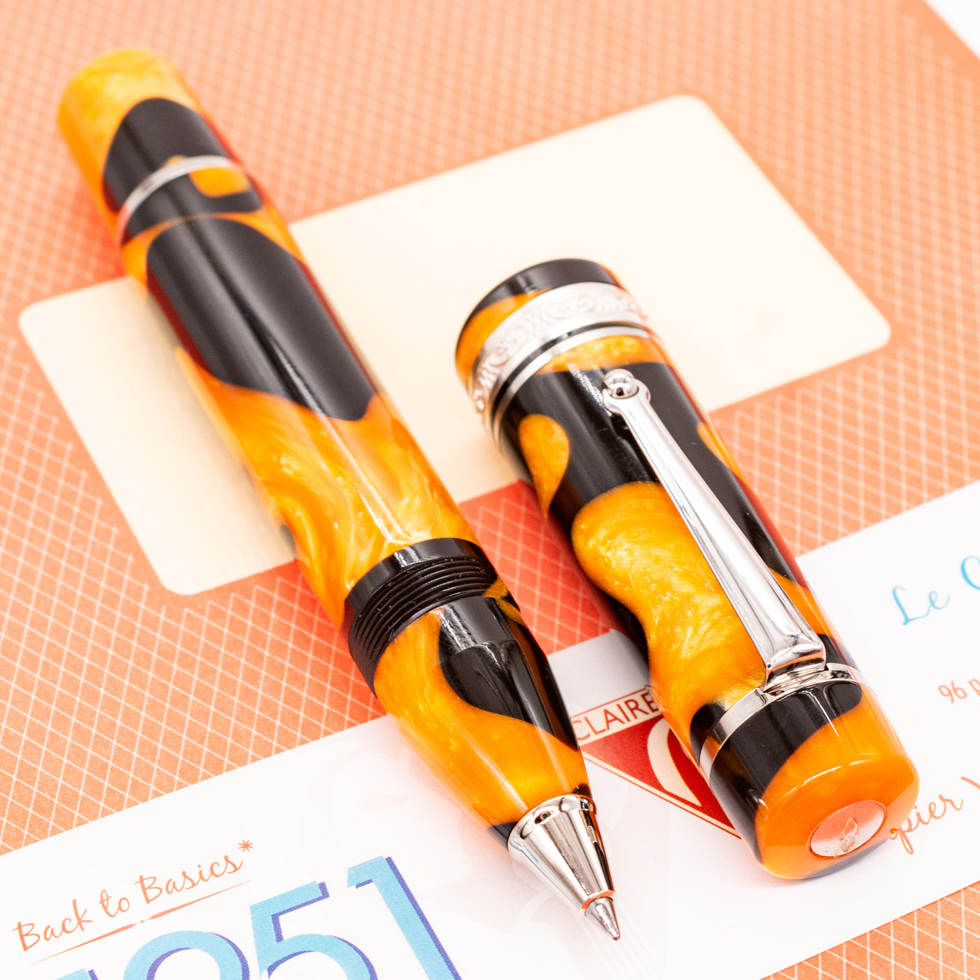 Delta DV Masterpiece Rollerball Pen orange black