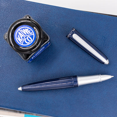 Diplomat Aero Rollerball Pen - Midnight Blue silver trim