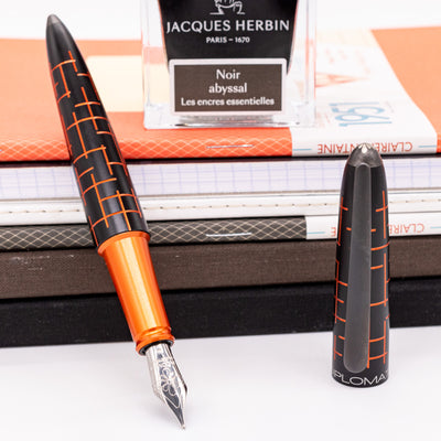 Diplomat Elox Matrix Black & Orange Fountain Pen