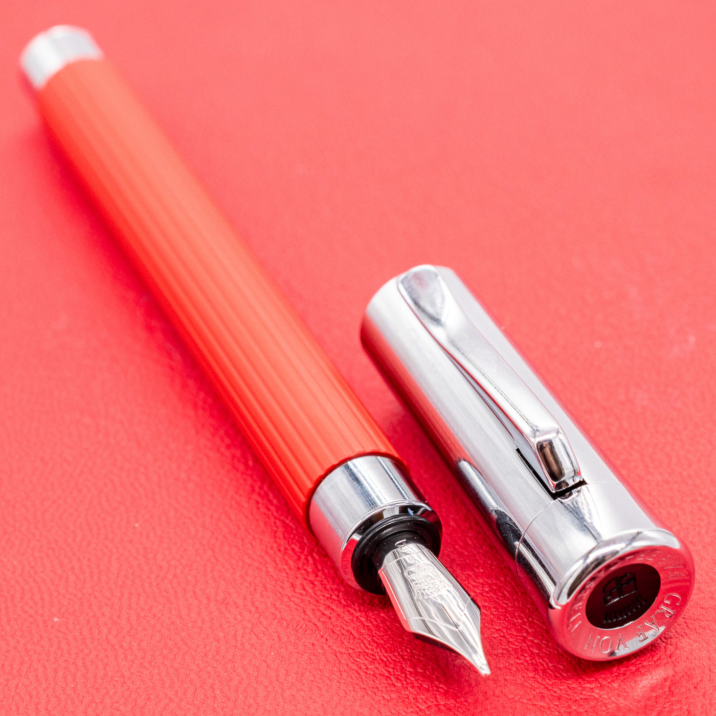 Faber-Castell Tamitio Red Fountain Pen uncapped