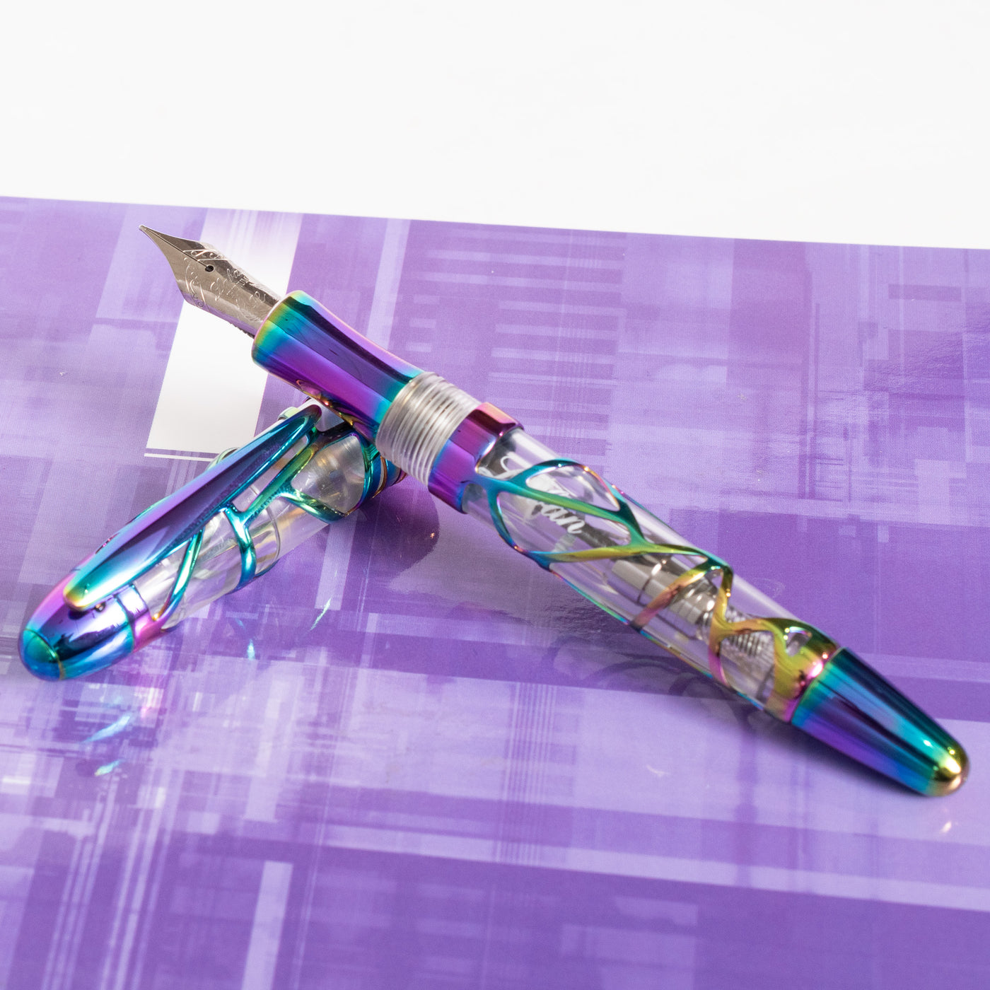 Laban Skeleton Fountain Pen - Rainbow brass