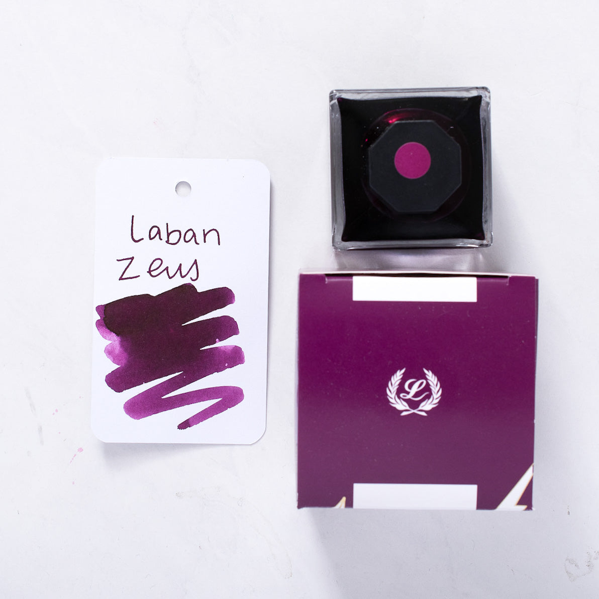 Laban Zeus Purple Ink Bottle 50ml glass