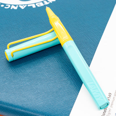 LAMY Safari Rollerball Pen - Pina Colada Special Edition blue and yellow