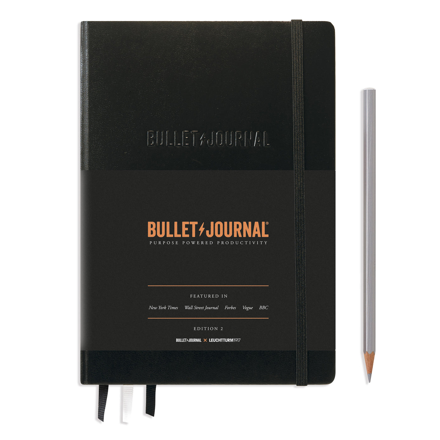 Leuchtturm Bullet Journal Edition 2 Hardcover A5 Dotted Notebook - Black