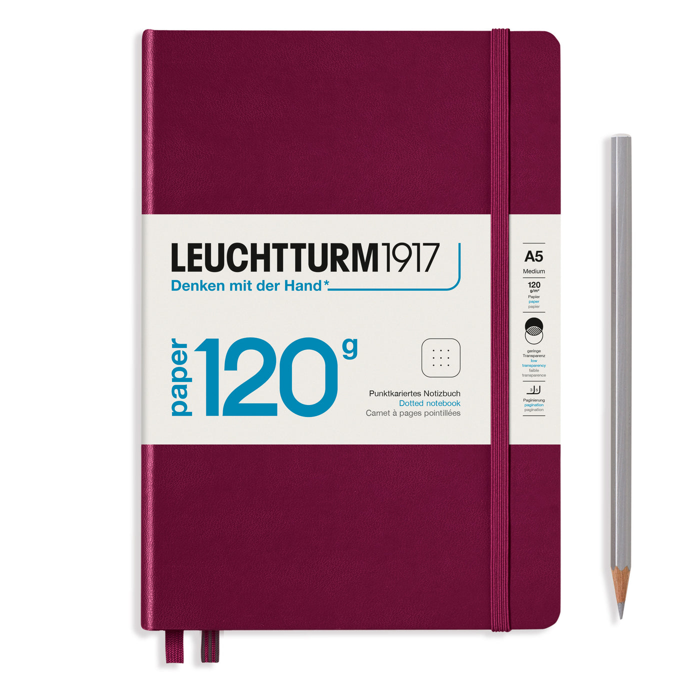 Leuchtturm Edition 120g Hardcover A5 Dotted Notebook - Port Red