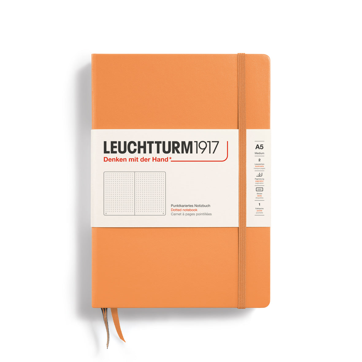 Leuchtturm Hardcover A5 Dotted Notebook - Apricot