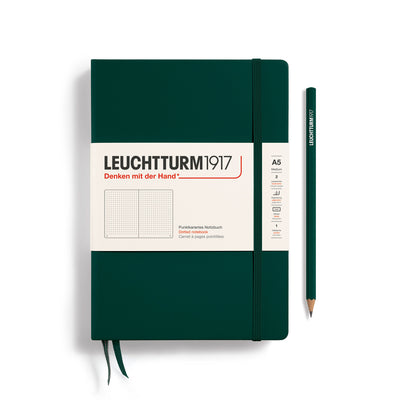 Leuchtturm Hardcover A5 Dotted Notebook - Forest Green