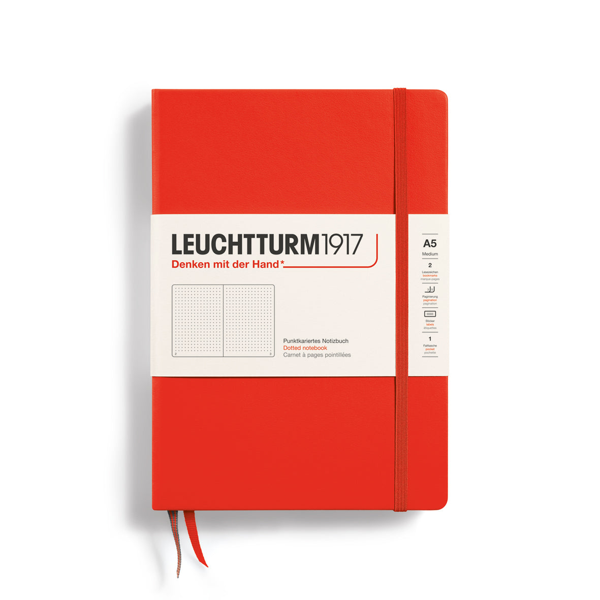 Leuchtturm Hardcover A5 Dotted Notebook - Lobster