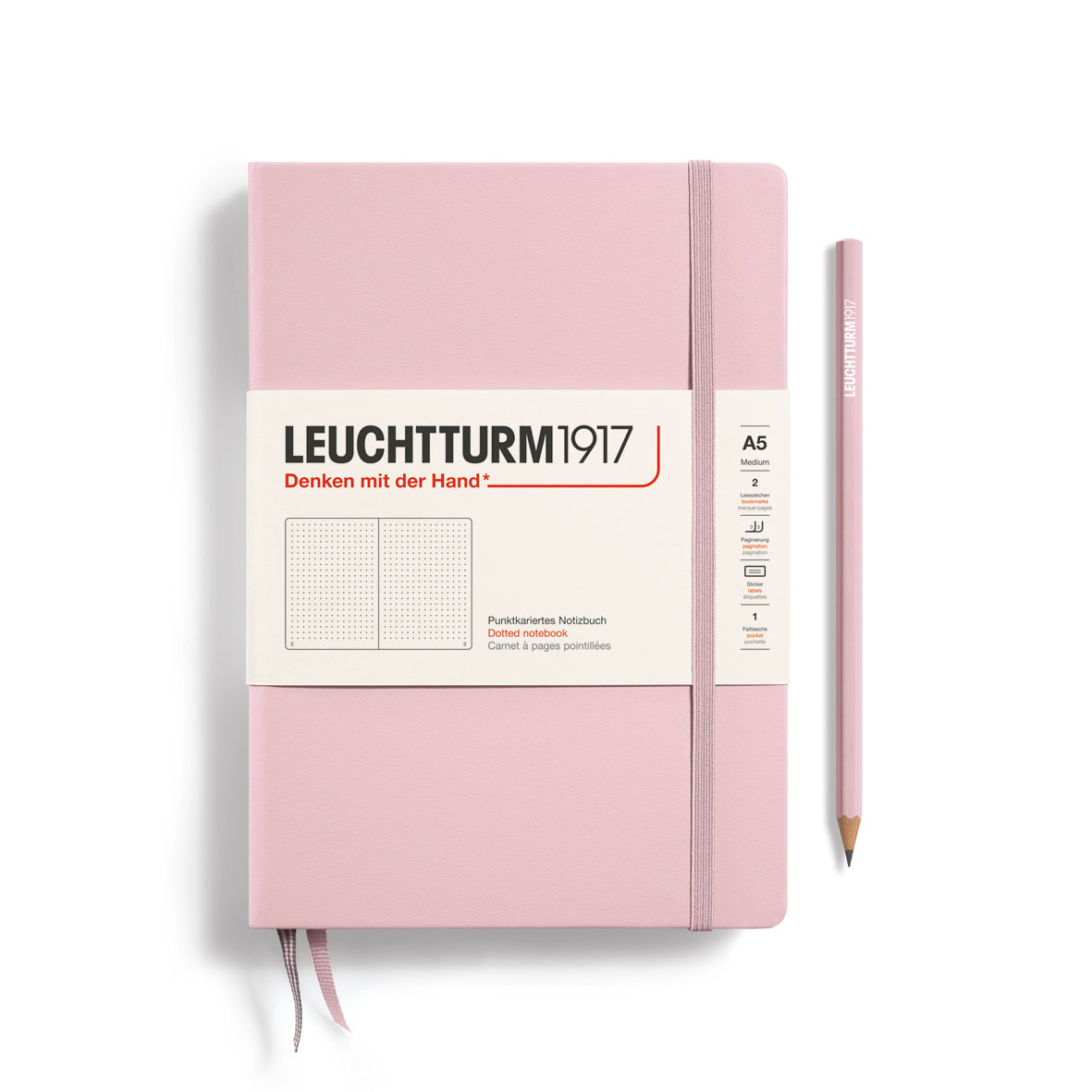 Leuchtturm Hardcover A5 Dotted Notebook - Powder