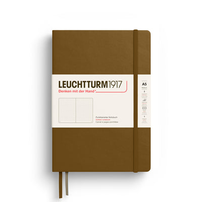 Leuchtturm Hardcover A5 Dotted Notebook - Spice Brown