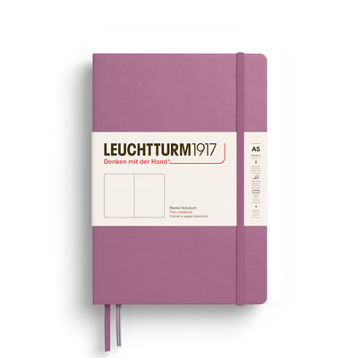 Leuchtturm Hardcover A5 Plain Notebook - Dusty Rose