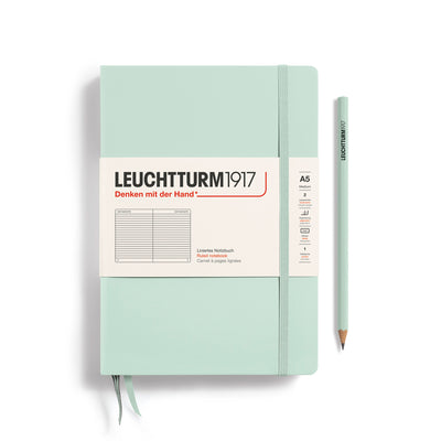 Leuchtturm Hardcover A5 Ruled Notebook - Mint Green