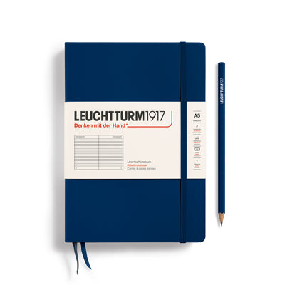 Leuchtturm Hardcover A5 Ruled Notebook - Navy