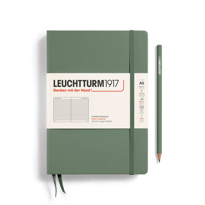 Leuchtturm Hardcover A5 Ruled Notebook - Olive