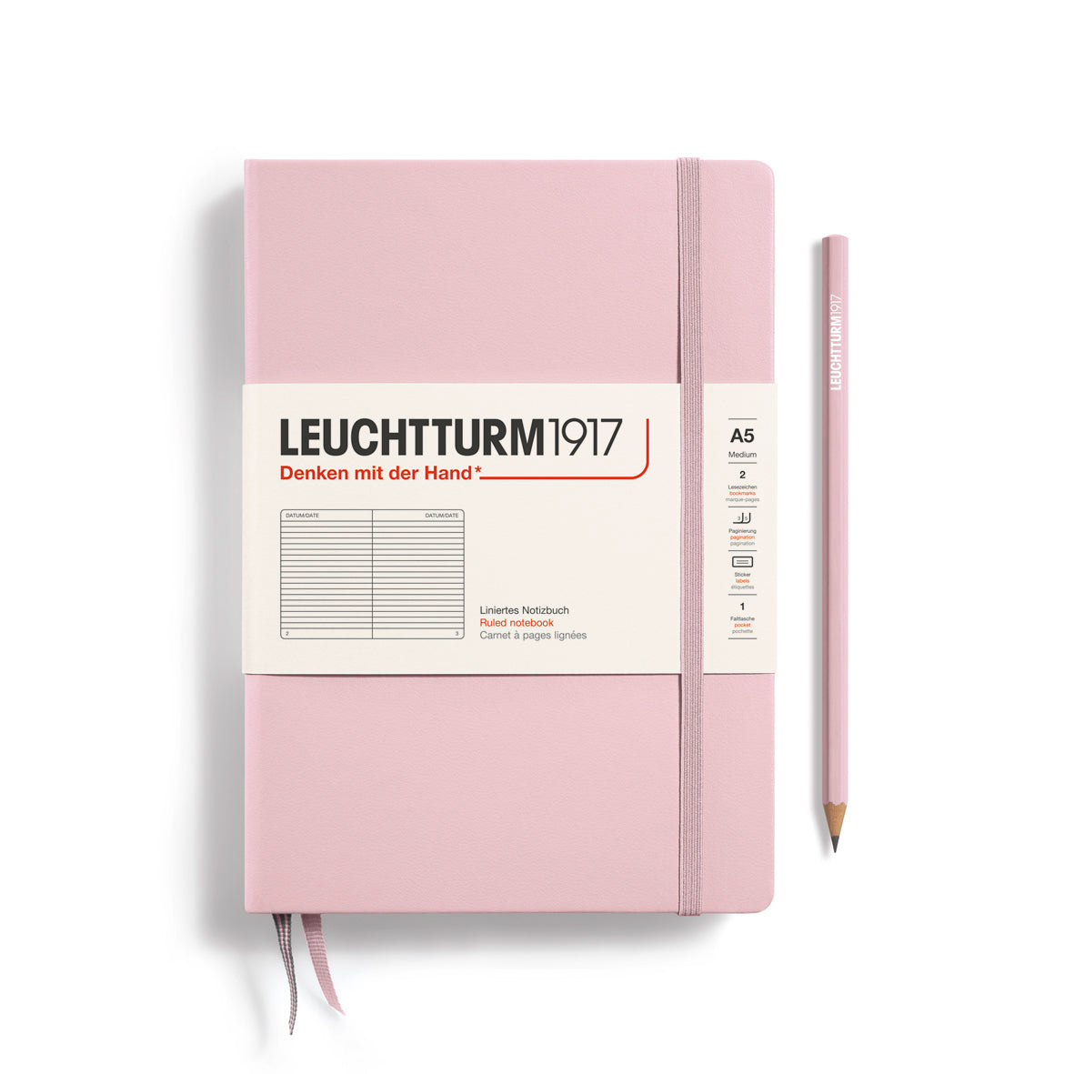 Leuchtturm Hardcover A5 Ruled Notebook - Powder