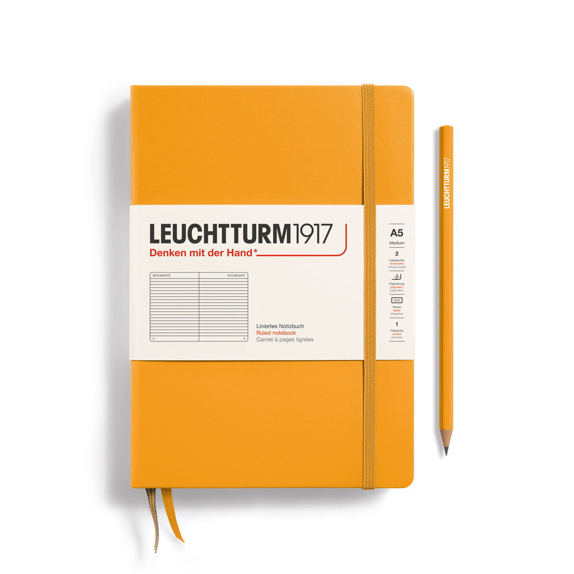 Leuchtturm Hardcover A5 Ruled Notebook - Rising Sun