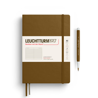 Leuchtturm Hardcover A5 Ruled Notebook - Spice Brown