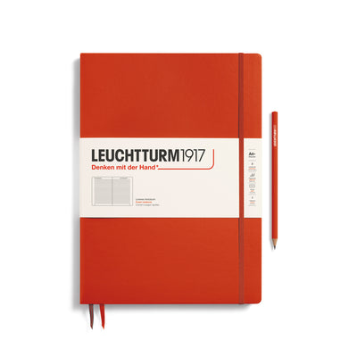 Leuchtturm Master Slim A4+ Hardcover Ruled Notebook - Fox Red