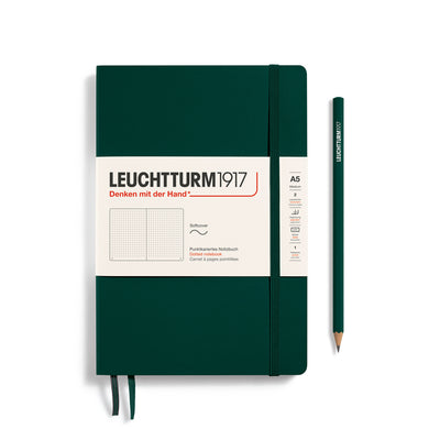 Leuchtturm Softcover A5 Dotted Notebook - Forest Green