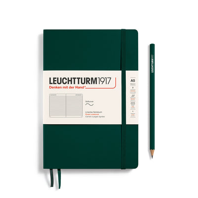 Leuchtturm Softcover A5 Ruled Notebook - Forest Green