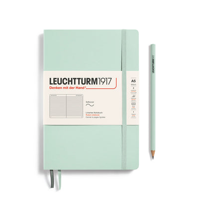 Leuchtturm Softcover A5 Ruled Notebook - Mint Green