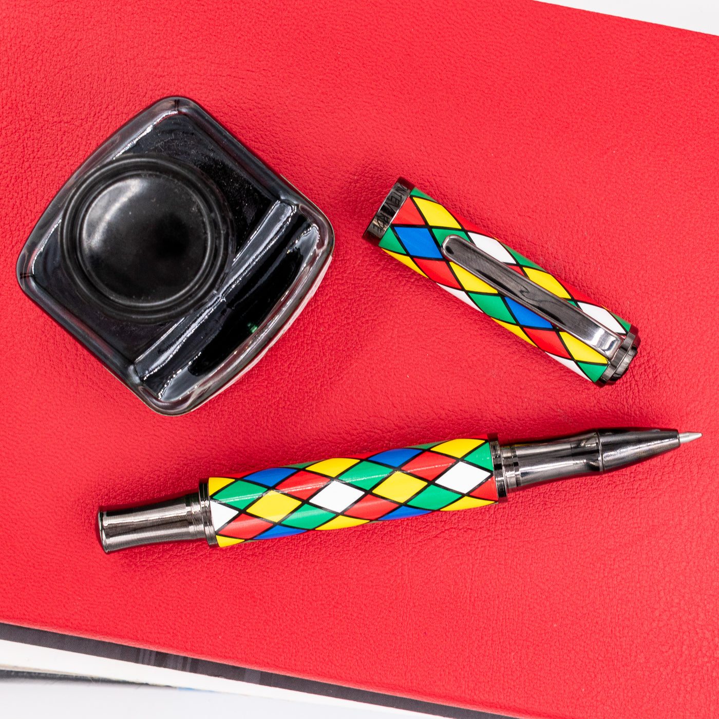 Monteverde Regatta Rollerball Pen - Harlequin 2.0 colorful resin with gunmetal trim