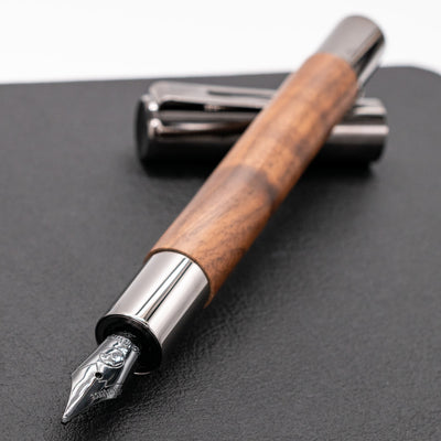 Monteverde Ritma Fountain Pen - Walnut chrome trim