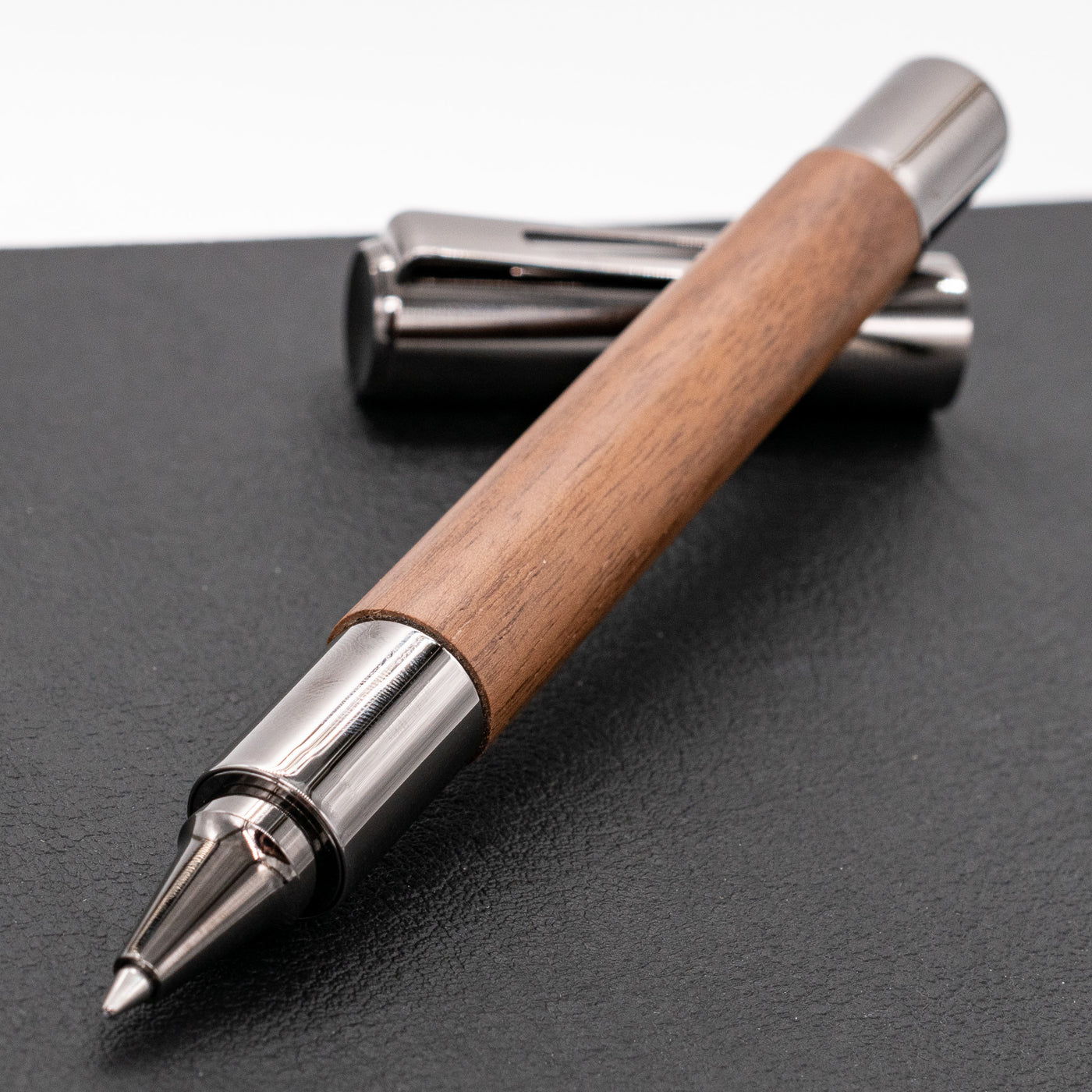 Monteverde Ritma Rollerball Pen - Walnut chrome trim