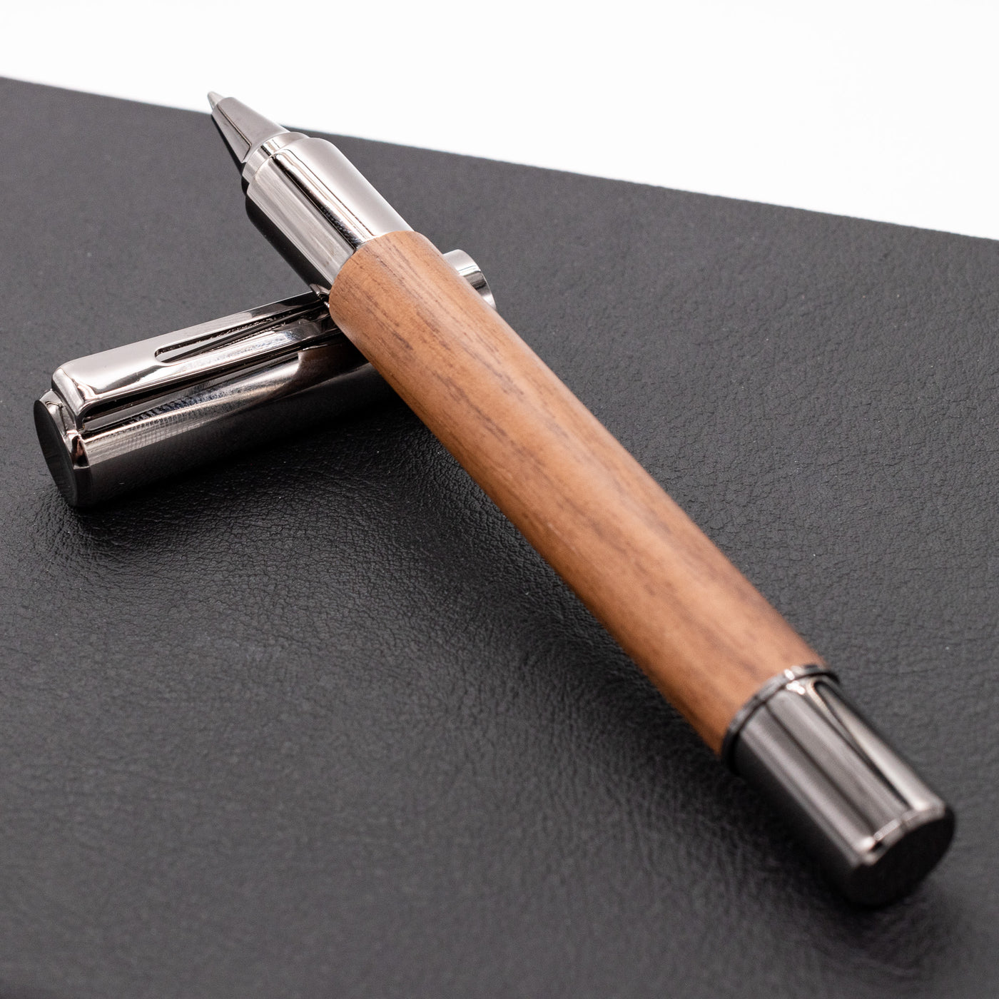 Monteverde Ritma Rollerball Pen - Walnut uncapped