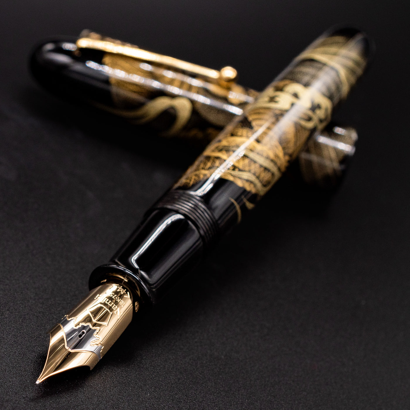 Namiki Chinkin Emperor Dragon Fountain Pen gold accents