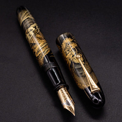 Namiki Chinkin Emperor Dragon Fountain Pen gold powder