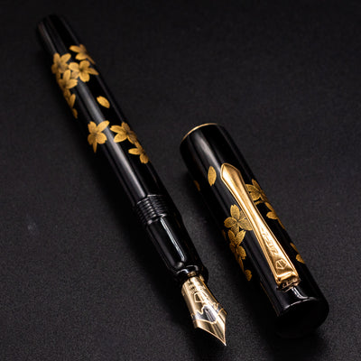 Namiki Chinkin Yukari Cherry Blossoms Fountain Pen gold trim