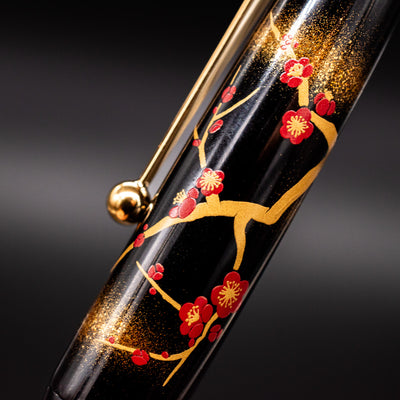 Namiki Yukari Apricot Tree and Warbler Fountain Pen artwork