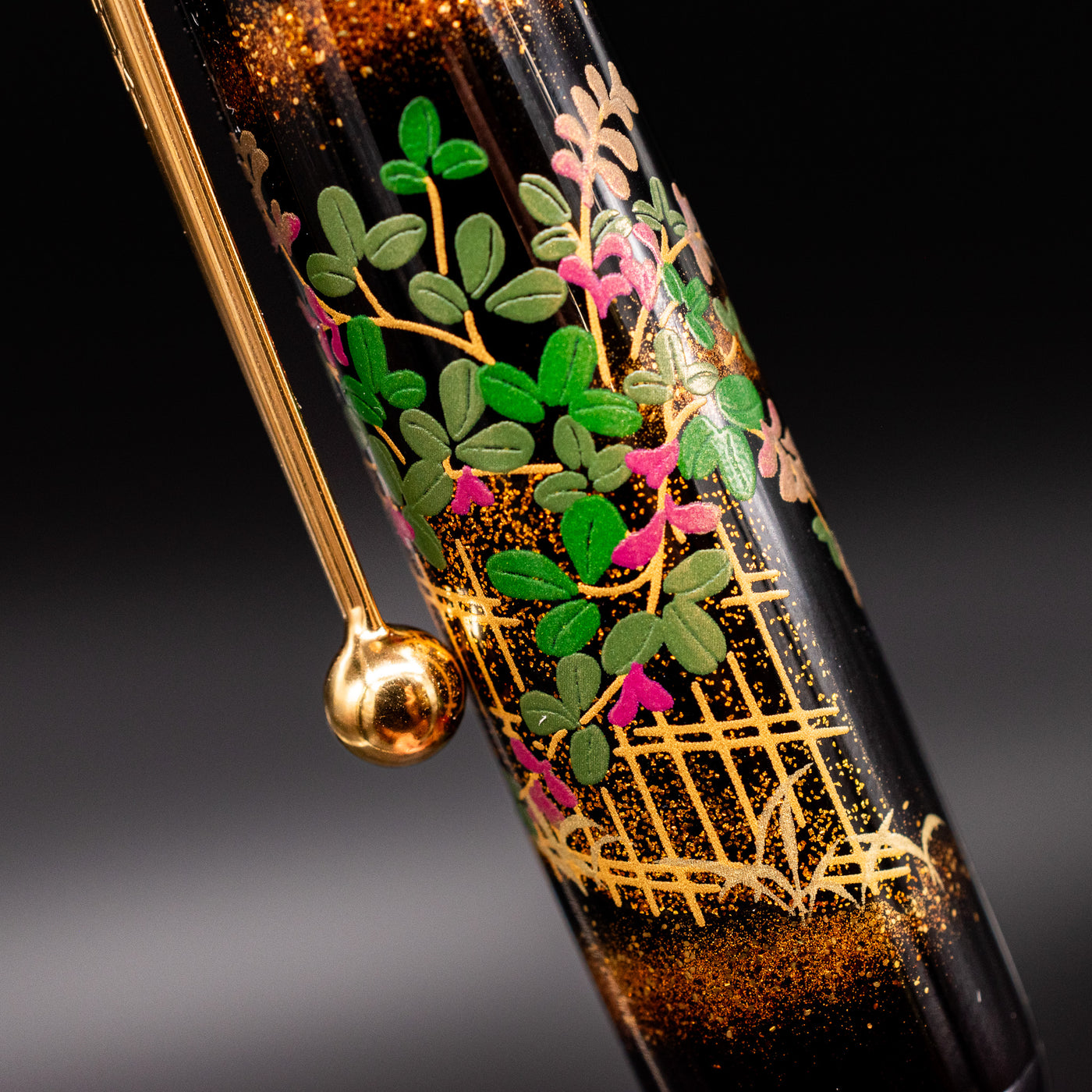 Namiki Yukari Flower Fence Fountain Pen lacquered design