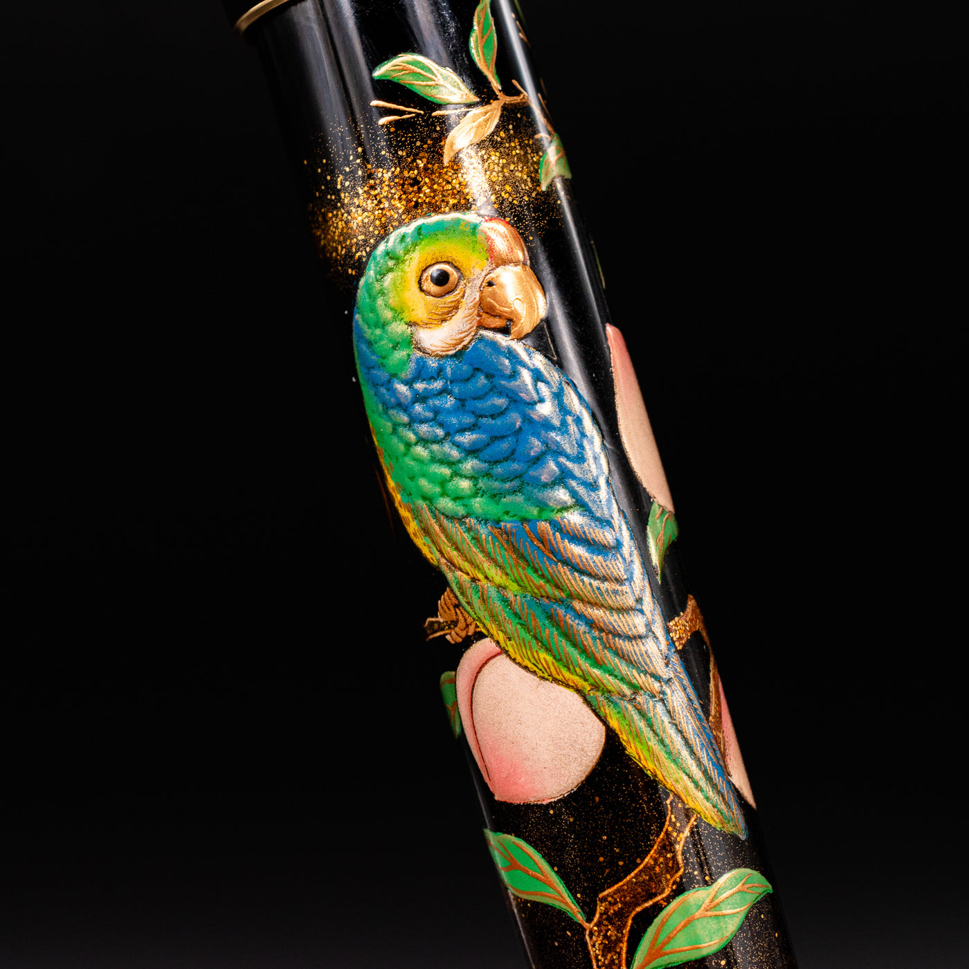 Namiki Yukari Royale Parrot with Peach Fountain Pen details