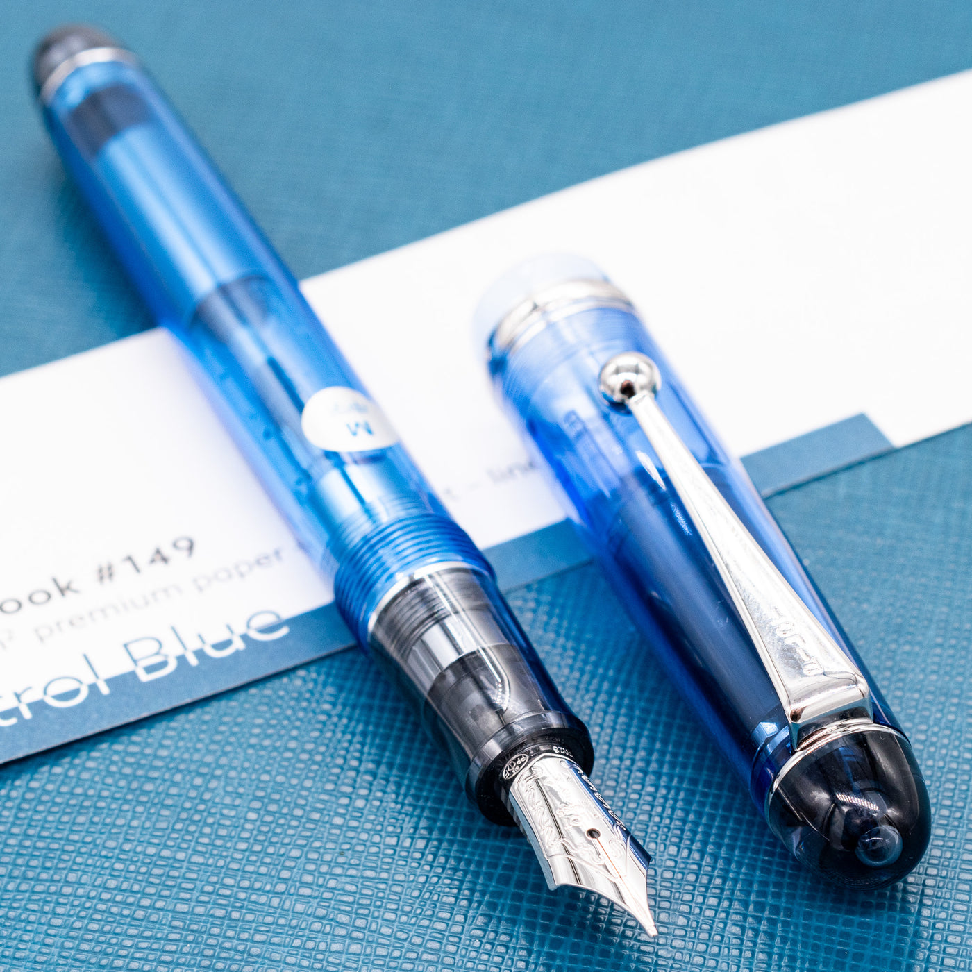 Pilot Custom 74 Fountain Pen - Blue silver trim