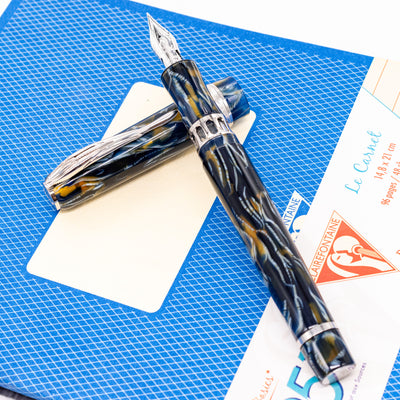 Pineider Antichi Materiali Wilde Blue Fountain Pen multicolored