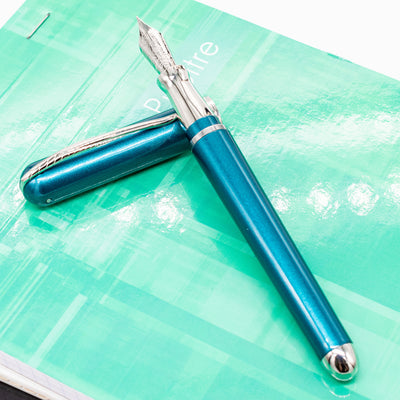 Pineider Avatar Shiny Fountain Pen - Peacock resin