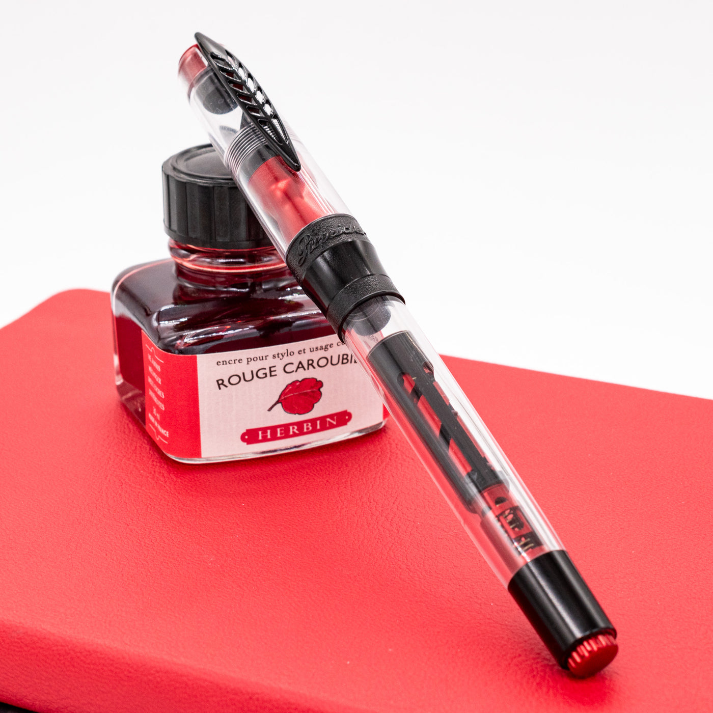 Pineider Mystery Fast Filler Fountain Pen - Red (14k Nib) capped